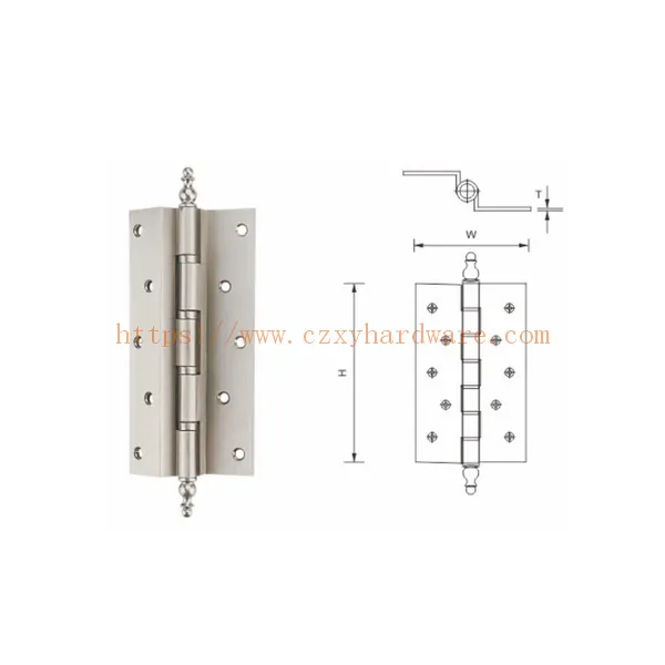 2024 8 Inch Crown Head Brass Bending  Door Hinges